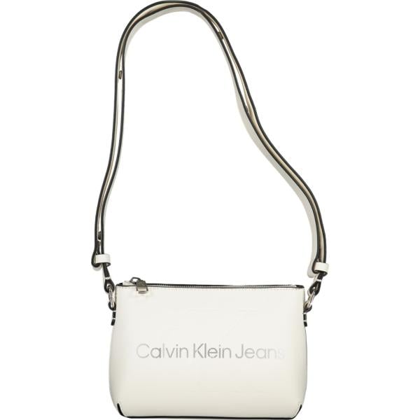 borse a tracolla Calvin klein bianco con stampe