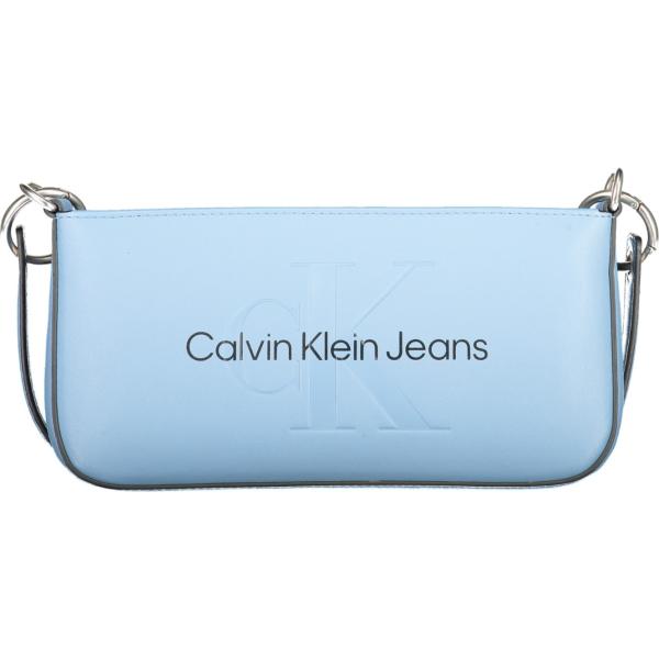 borse a spalla Calvin klein blu con stampe