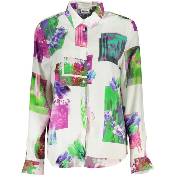 camicie Desigual bianco con stampe