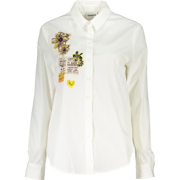 camicie Desigual bianco con stampe