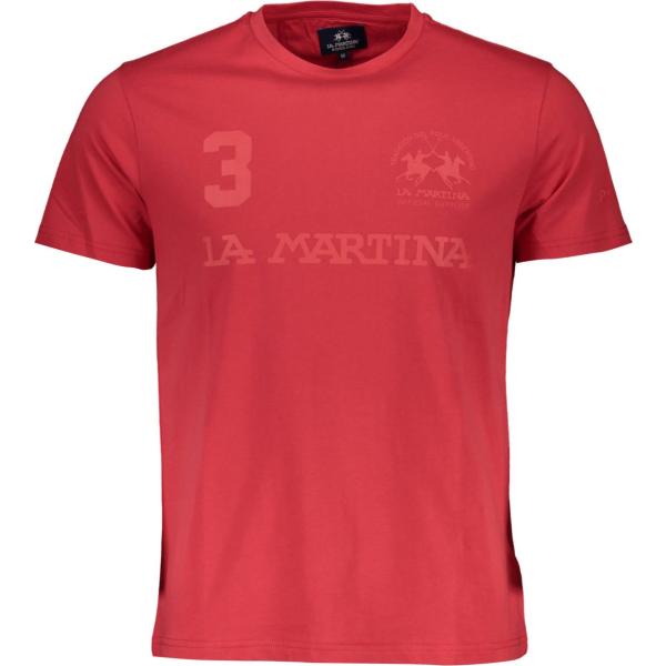 t-shirt La martina rosso con stampe