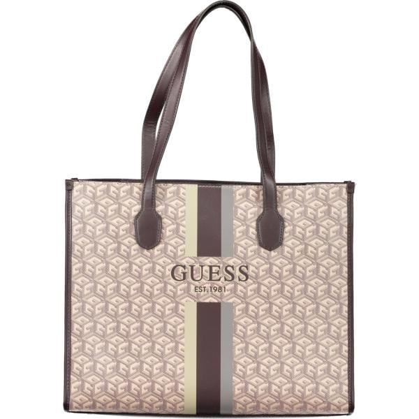 borse a spalla Guess jeans marrone