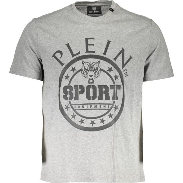 t-shirt Plein sport grigio con stampe