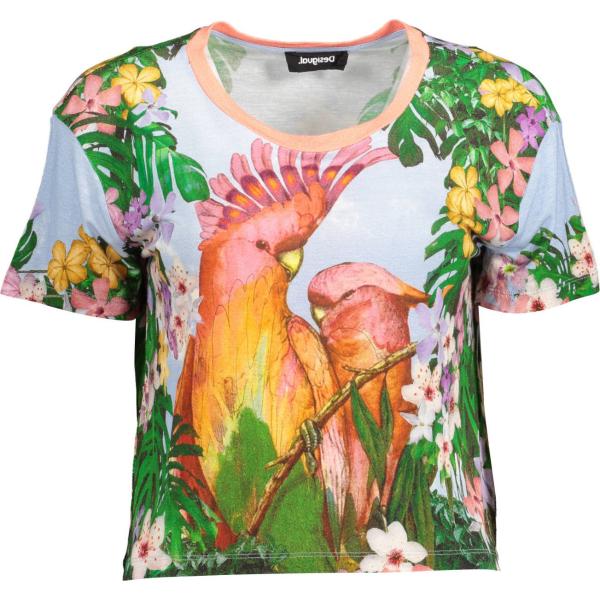 t-shirt Desigual blu con stampe