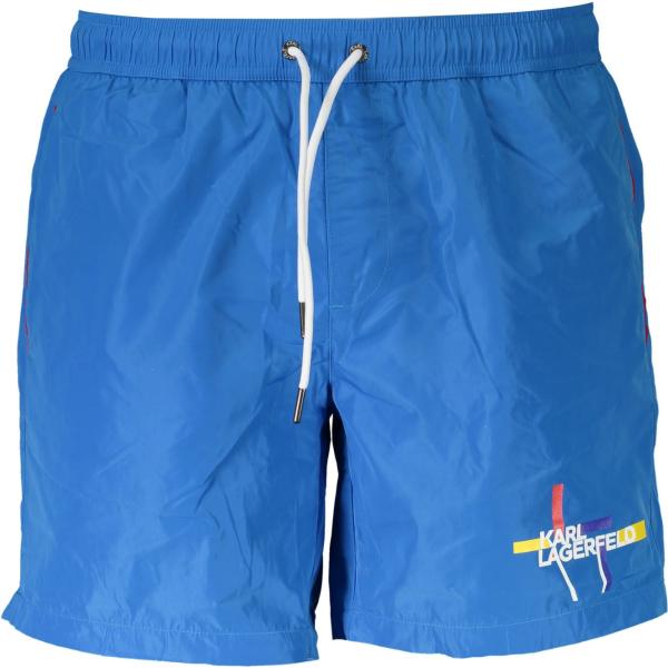 costumi Karl lagerfeld beachwear blu con stampe