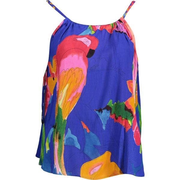 canottiere Desigual blu con stampe