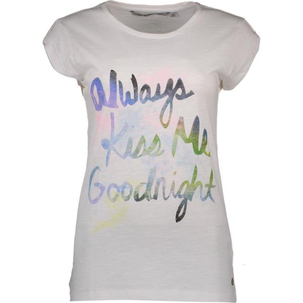 t-shirt Silvian heach bianco con stampe