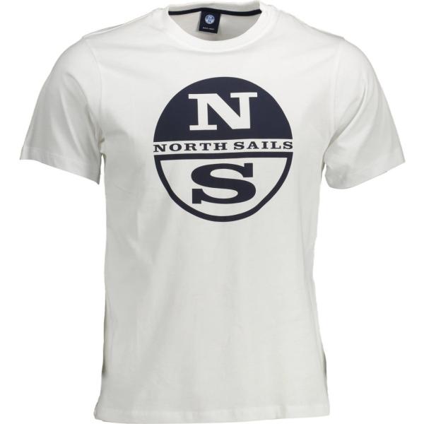 t-shirt North sails bianco con stampe