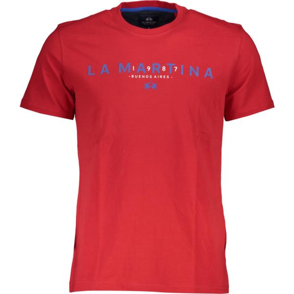 t-shirt La martina rosso con stampe