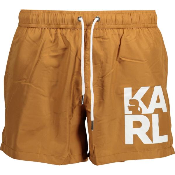 costumi Karl lagerfeld beachwear marrone con stampe