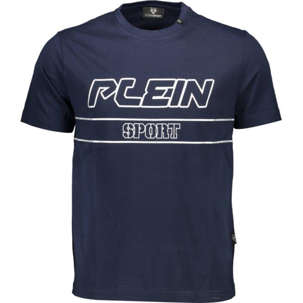 t-shirt Plein sport blu con stampe