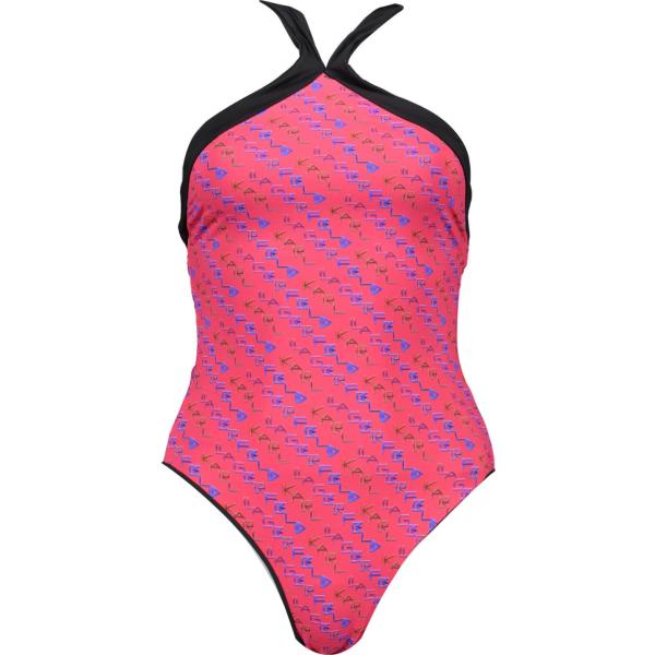 costumi interi Karl lagerfeld beachwear rosa con stampe