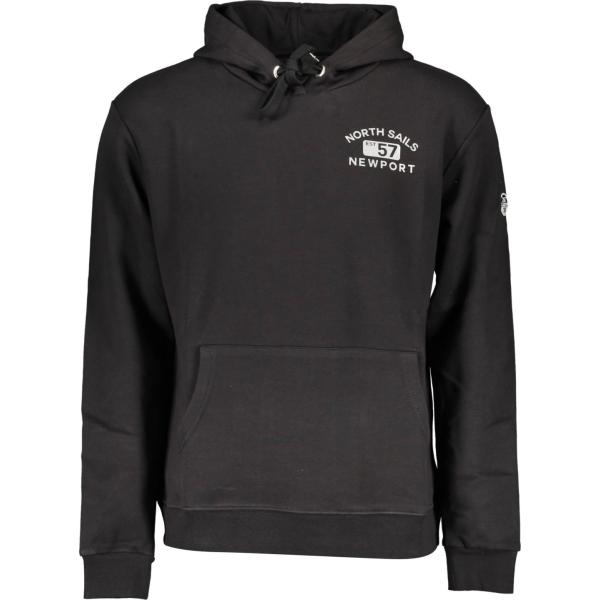 felpe con cappuccio North sails nero con stampe