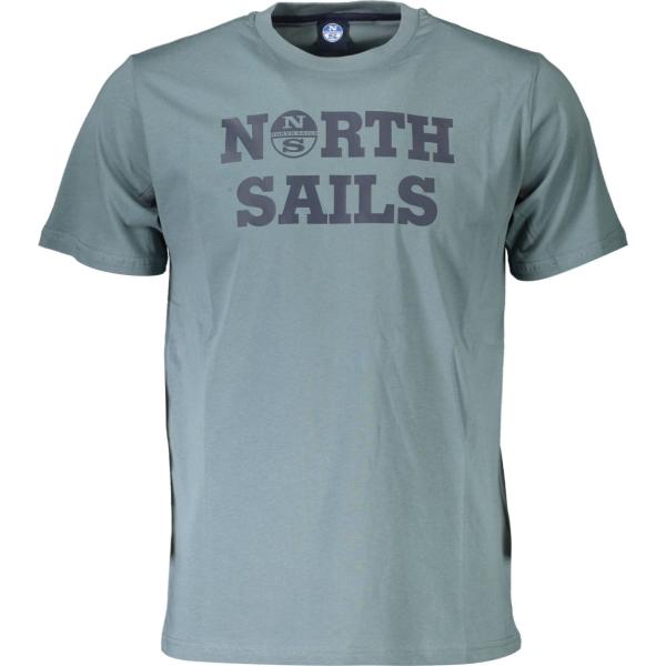 t-shirt North sails verde con stampe