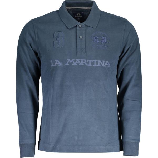 polo La martina blu con stampe