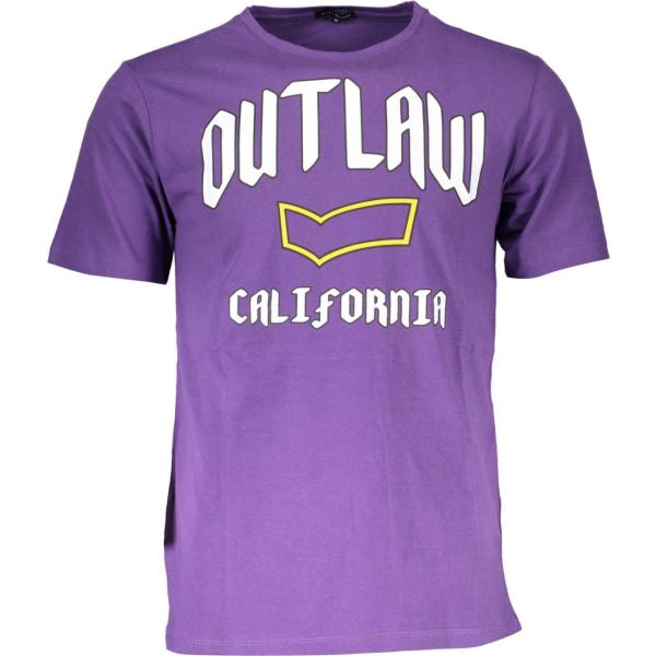 t-shirt Gas viola con stampe
