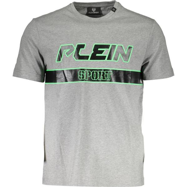 t-shirt Plein sport grigio con stampe
