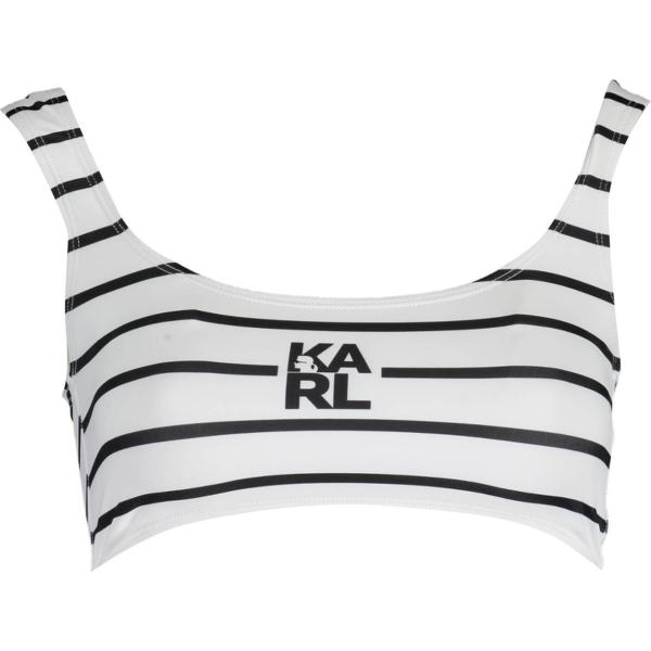 costumi Karl lagerfeld beachwear bianco con stampe