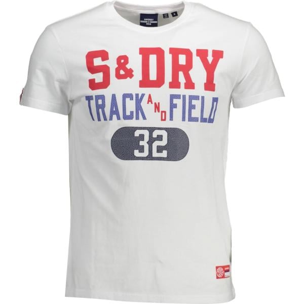 t-shirt Superdry bianco con stampe