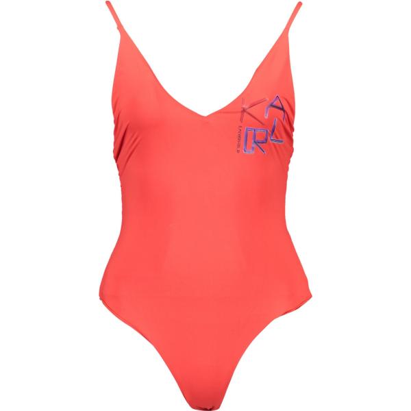 costumi interi Karl lagerfeld beachwear rosso con stampe