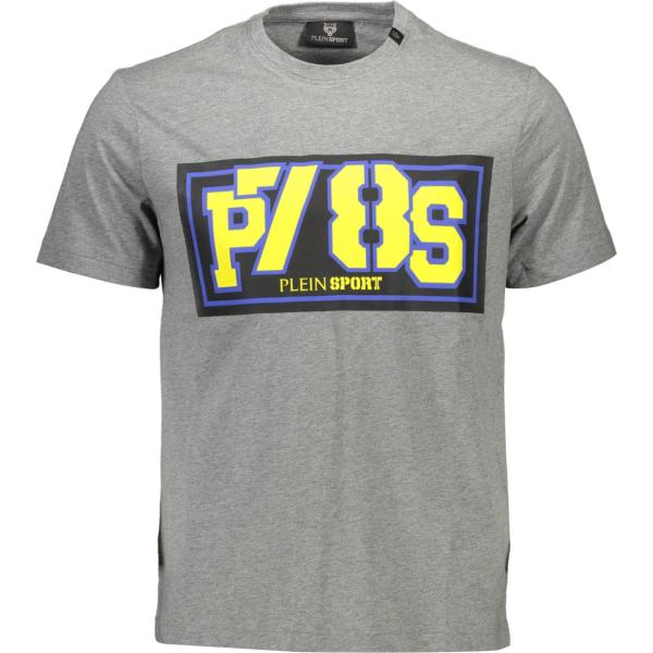 t-shirt Plein sport grigio con stampe