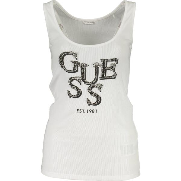 canottiere Guess jeans bianco con stampe