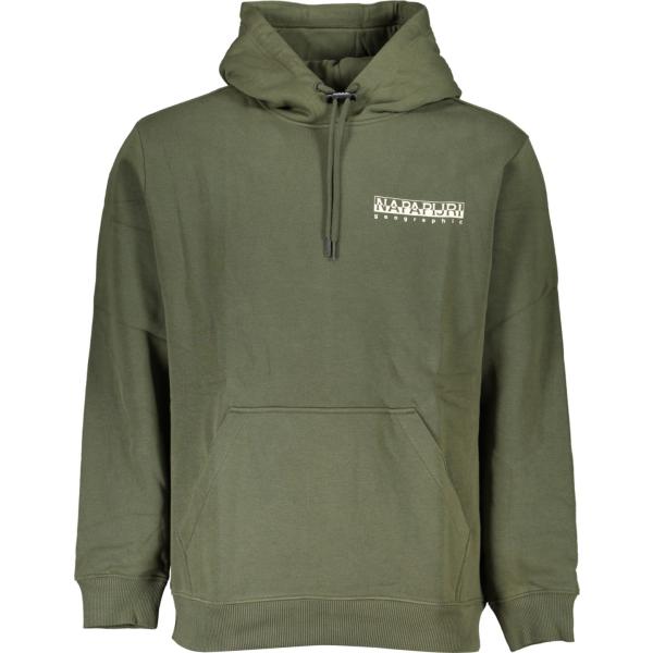 felpe con cappuccio Napapijri verde con stampe