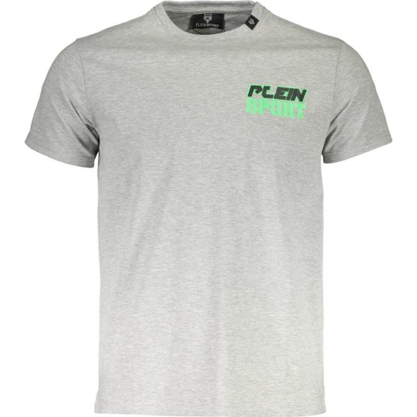 t-shirt Plein sport grigio con stampe