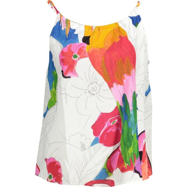 canottiere Desigual bianco con stampe