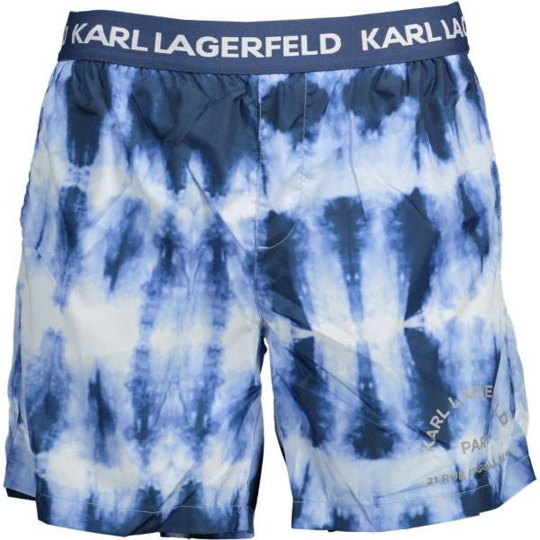costumi Karl lagerfeld beachwear blu con stampe