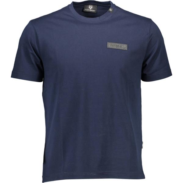 t-shirt Plein sport blu con stampe