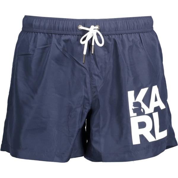 costumi Karl lagerfeld beachwear blu con stampe
