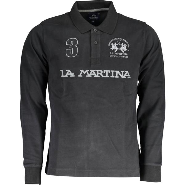 polo La martina grigio con stampe