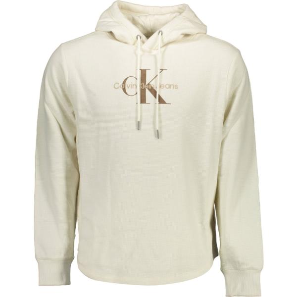 felpe con cappuccio Calvin klein bianco con stampe