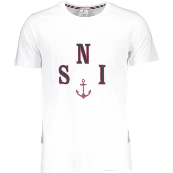 t-shirt Scuola nautica bianco con stampe