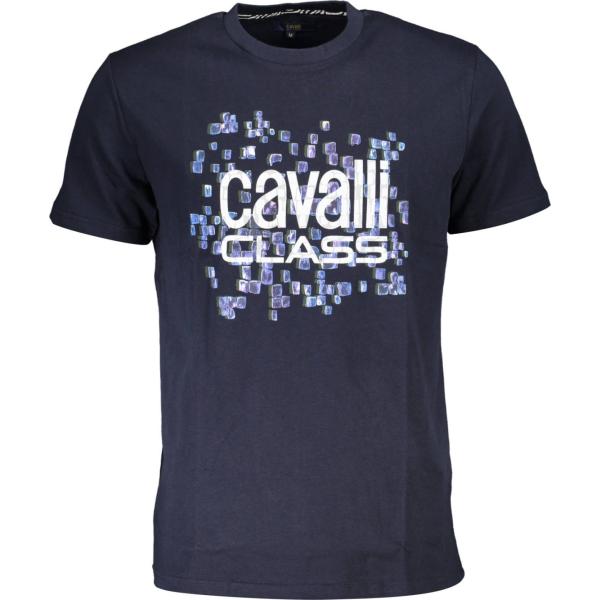 t-shirt Cavalli class blu con stampe