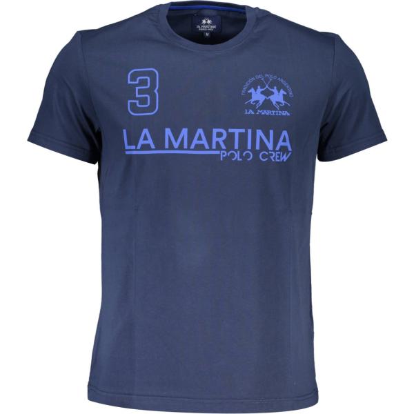 t-shirt La martina blu con stampe