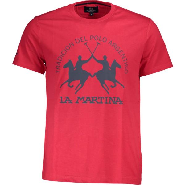 t-shirt La martina rosso con stampe