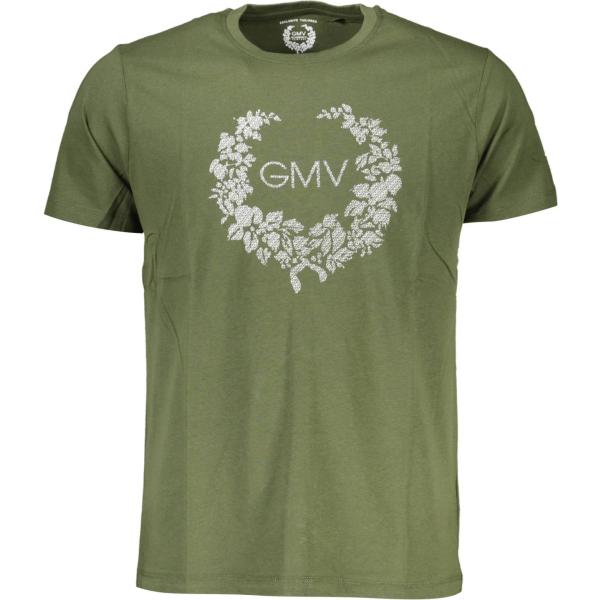 t-shirt Gian marco venturi verde con stampe