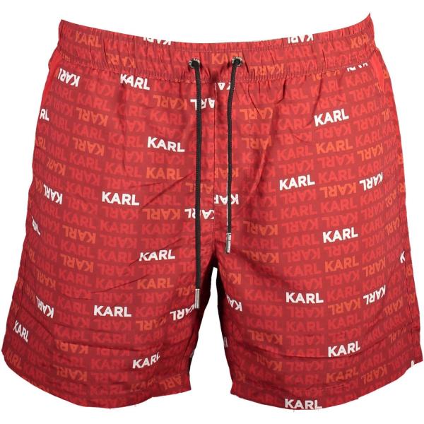 costumi Karl lagerfeld beachwear rosso con stampe
