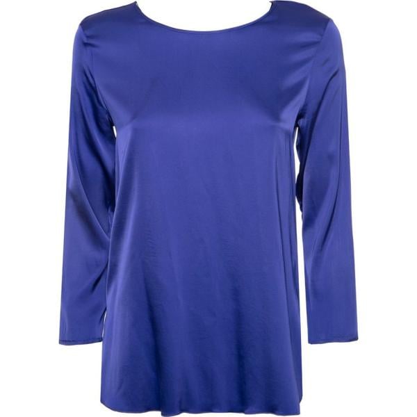 bluse Essenziale blu tinta unita