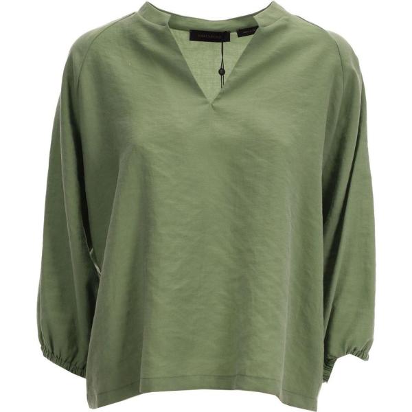 bluse Essenziale verde tinta unita