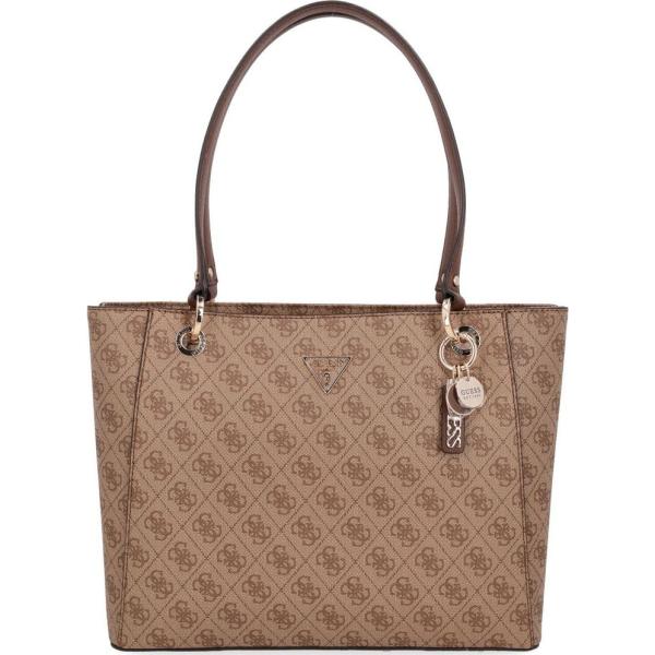 shopping bag Guess marrone con stampe