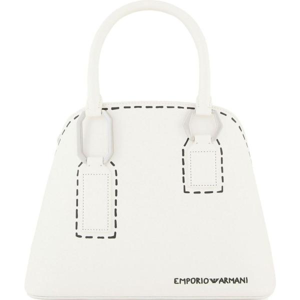 borse a mano Emporio Armani bianco con stampe