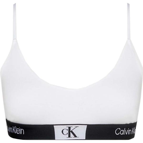 bralette Calvin Klein bianco con stampe