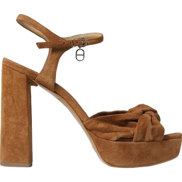 sandali col tacco Twinset marrone