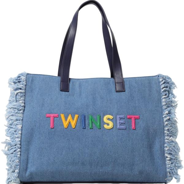 borse tote Twinset blu