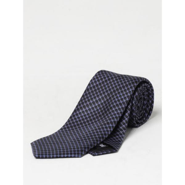 cravatte Emporio Armani blu geometrica