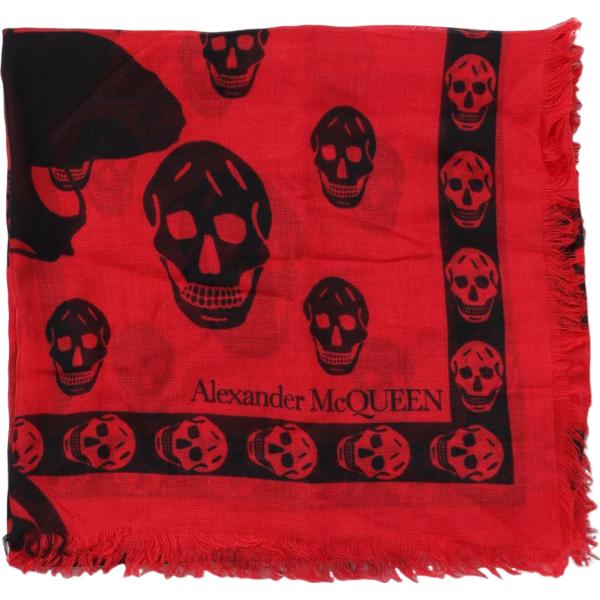 sciarpe Alexander Mcqueen rosso con stampe