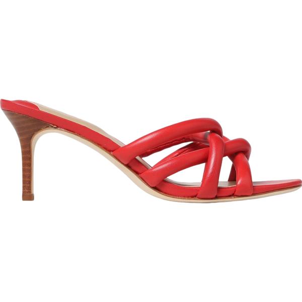 sandali in pelle Lauren Ralph Lauren rosso